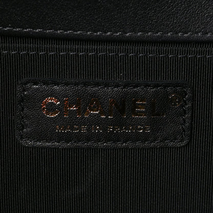 Chanel Calfskin Chevron Quilted Medium Boy Flap Black 6 of 8
