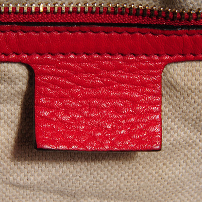 Gucci Pebbled Calfskin Large Soho Shoulder Bag Red 7 of 8