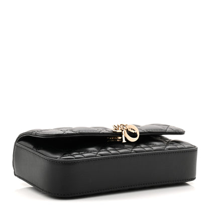 Christian Dior Lambskin Cannage Dior Talk Phone Pouch Black 4 of 11