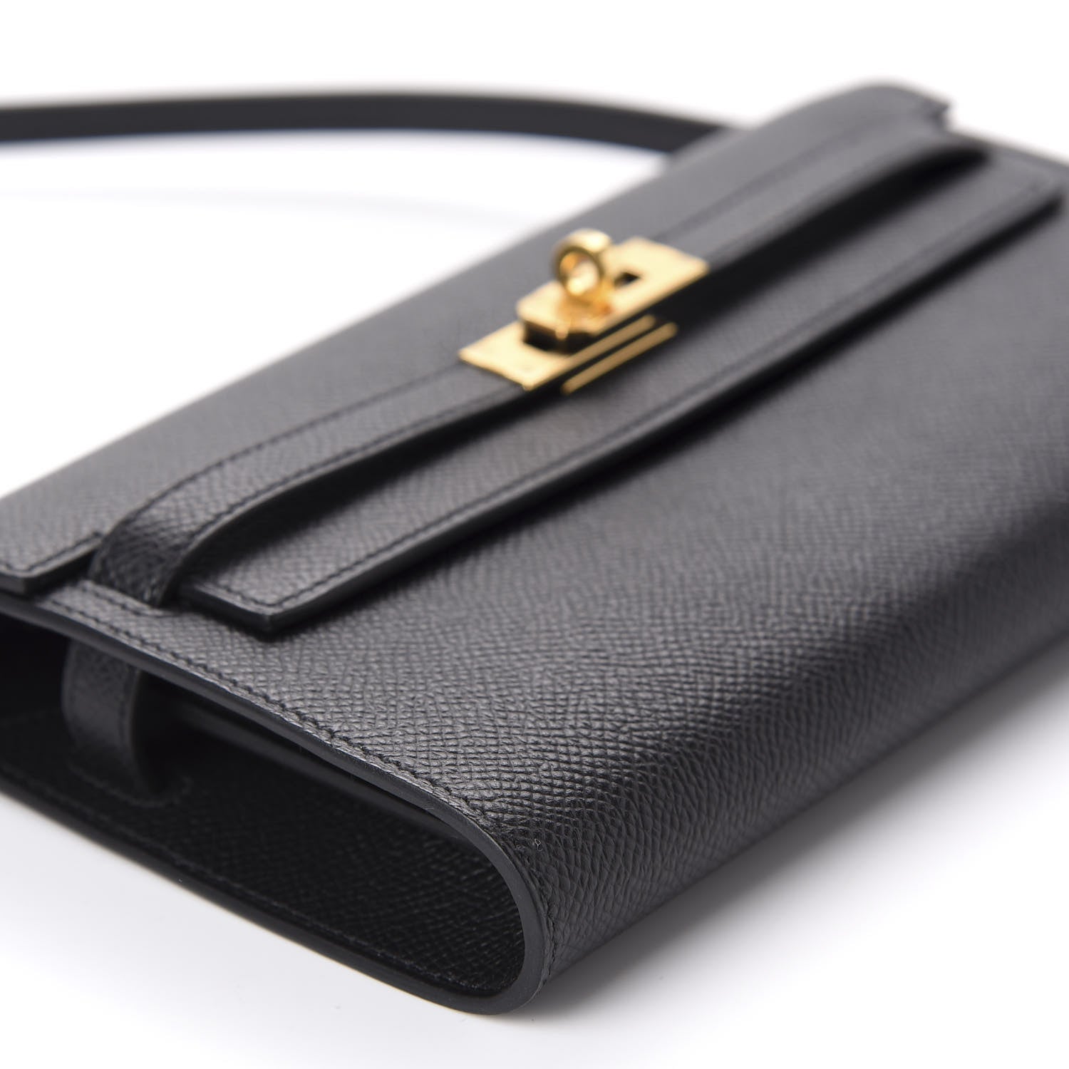 Hermes Epsom Kelly Wallet To Go Black 6 of 10