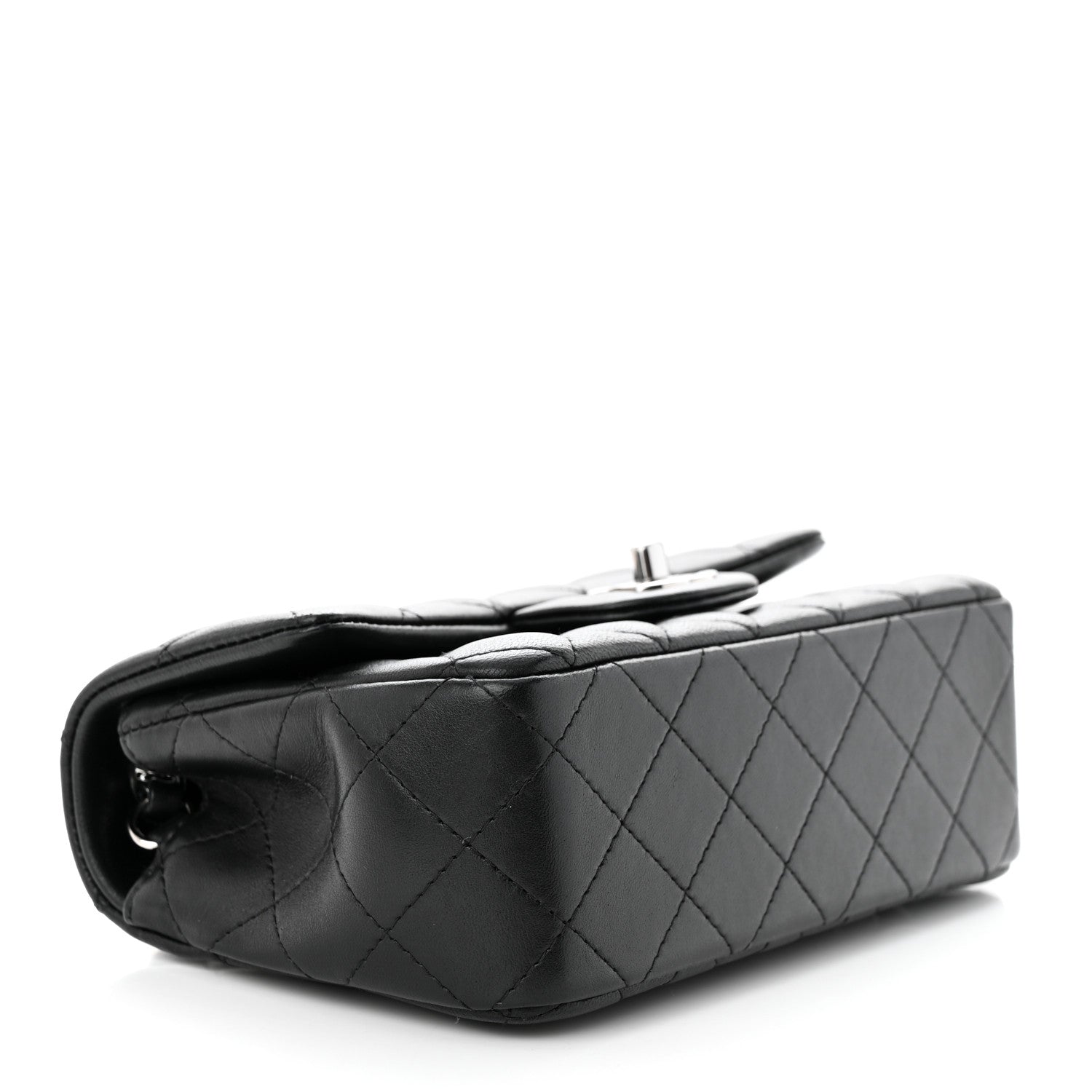Chanel Lambskin Quilted Mini Rectangular Flap Black 4 of 11