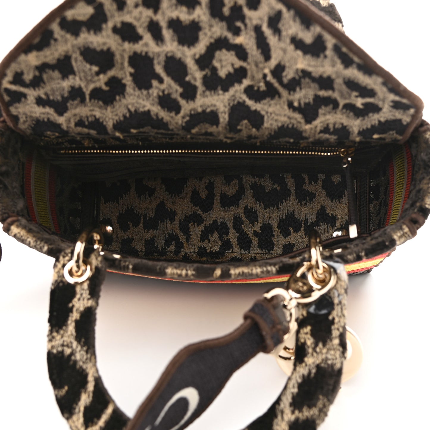 Velvet Mizza Embroidered Medium Lady D-Lite Beige Multicolor