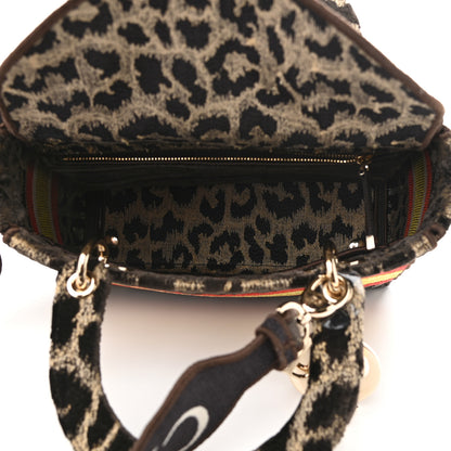 Christian Dior Velvet Mizza Embroidered Medium Lady D-Lite Beige Multicolor 5 of 9