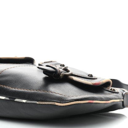 Burberry Calfskin Two Front Pocket Shoulder Bag Black 11 of 11