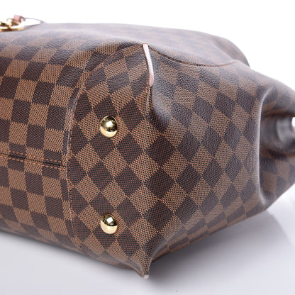 Louis Vuitton Damier Ebene Caissa Hobo Rose Ballerine 5 of 11