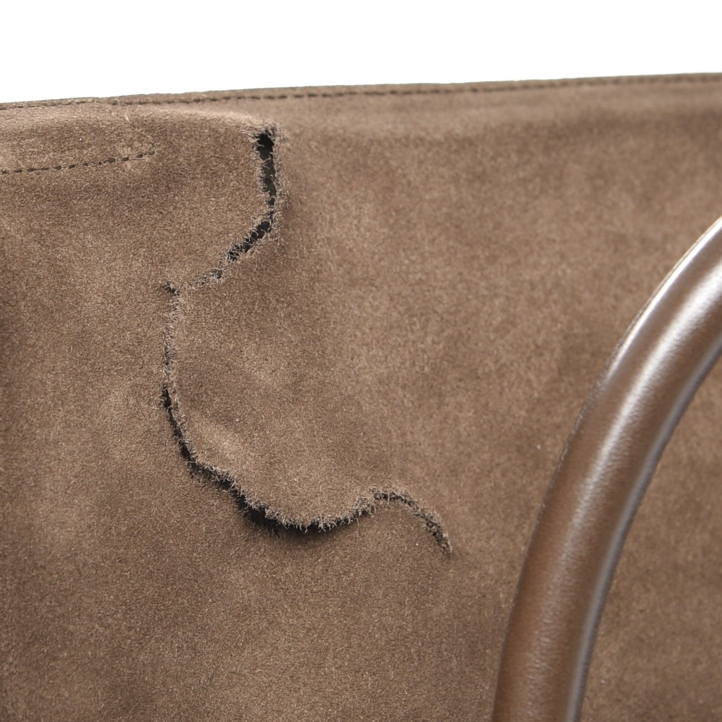 Suede Large Sac De Jour Carryall Military Brown