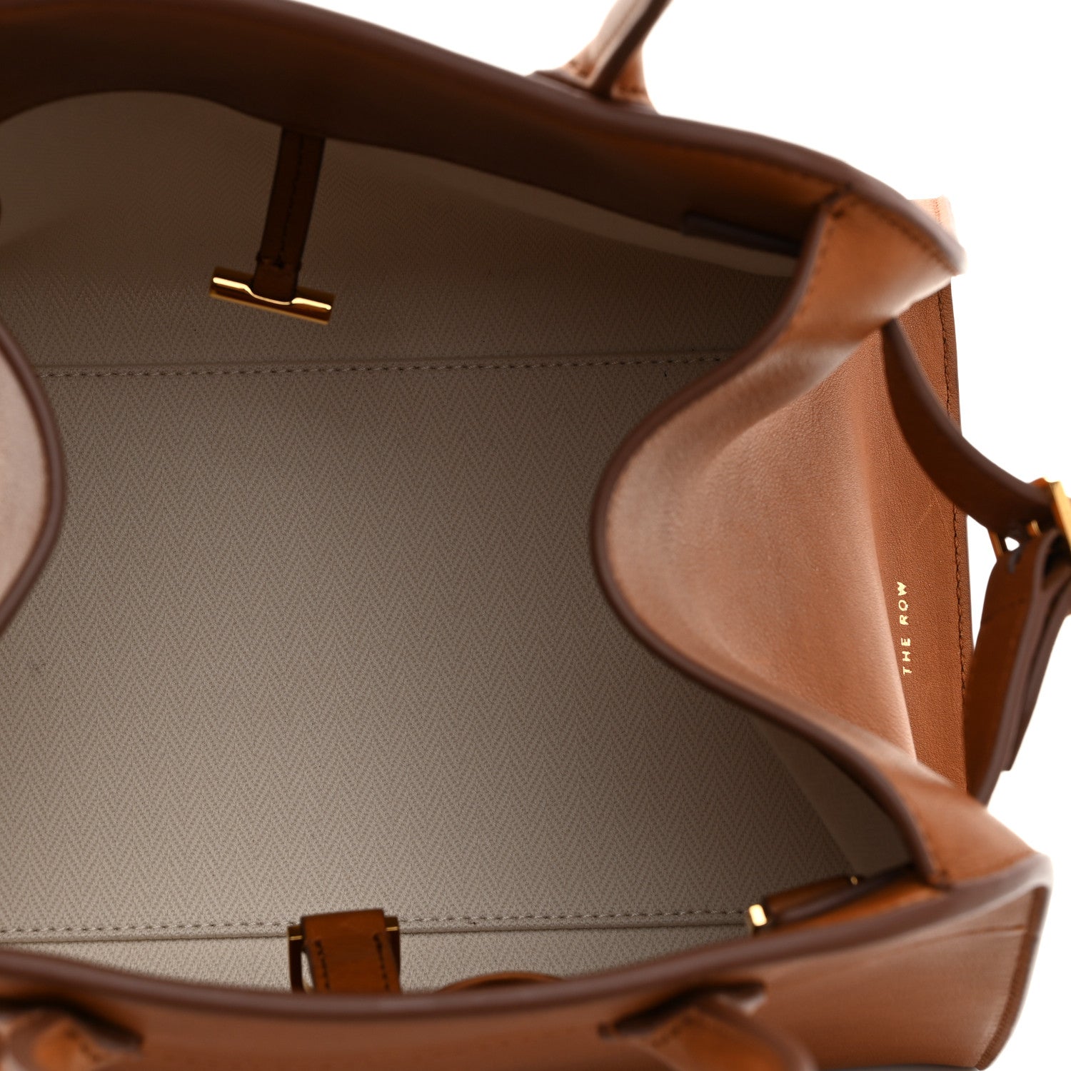 The Row Polished Saddle Calfskin Soft Margaux 10 Bag Cuir 5 of 15
