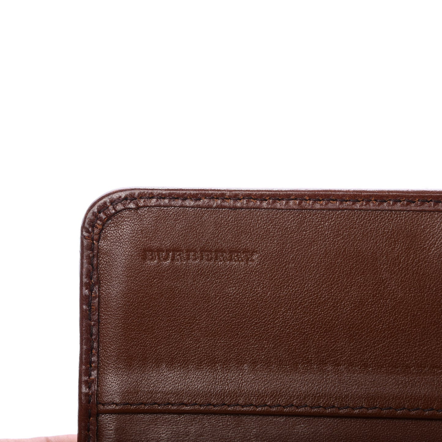 House Check Bridle Calfskin Penrose Continental Wallet Dark Tan