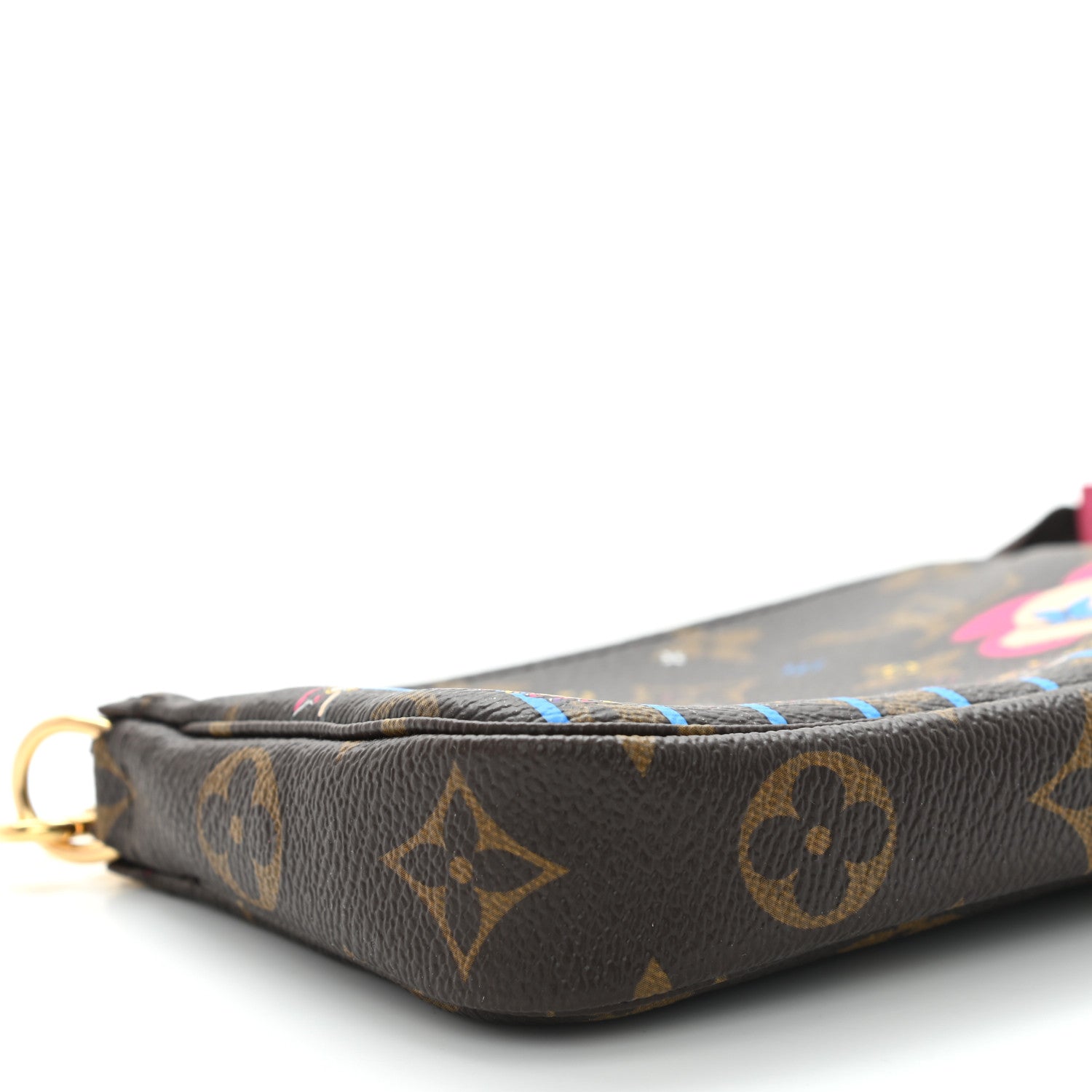 Louis Vuitton Monogram 2020 Christmas Animation Roller Coaster Mini Pochette Accessories Pivoine 8 of 9