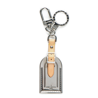 Louis Vuitton Metal Luggage Tag Key Holder Silver 1 of 4