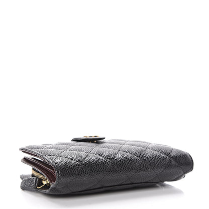 Chanel Caviar Quilted Zipped Pocket Wallet Black 4 of 9
