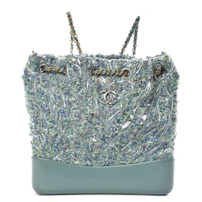 Chanel Tweed PVC Quilted Gabrielle Backpack Green 1 of 7