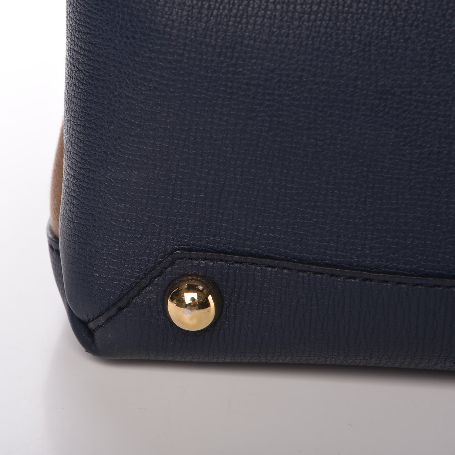 Burberry Grainy Calfskin House Check Large Banner Tote Midnight Blue 15 of 15