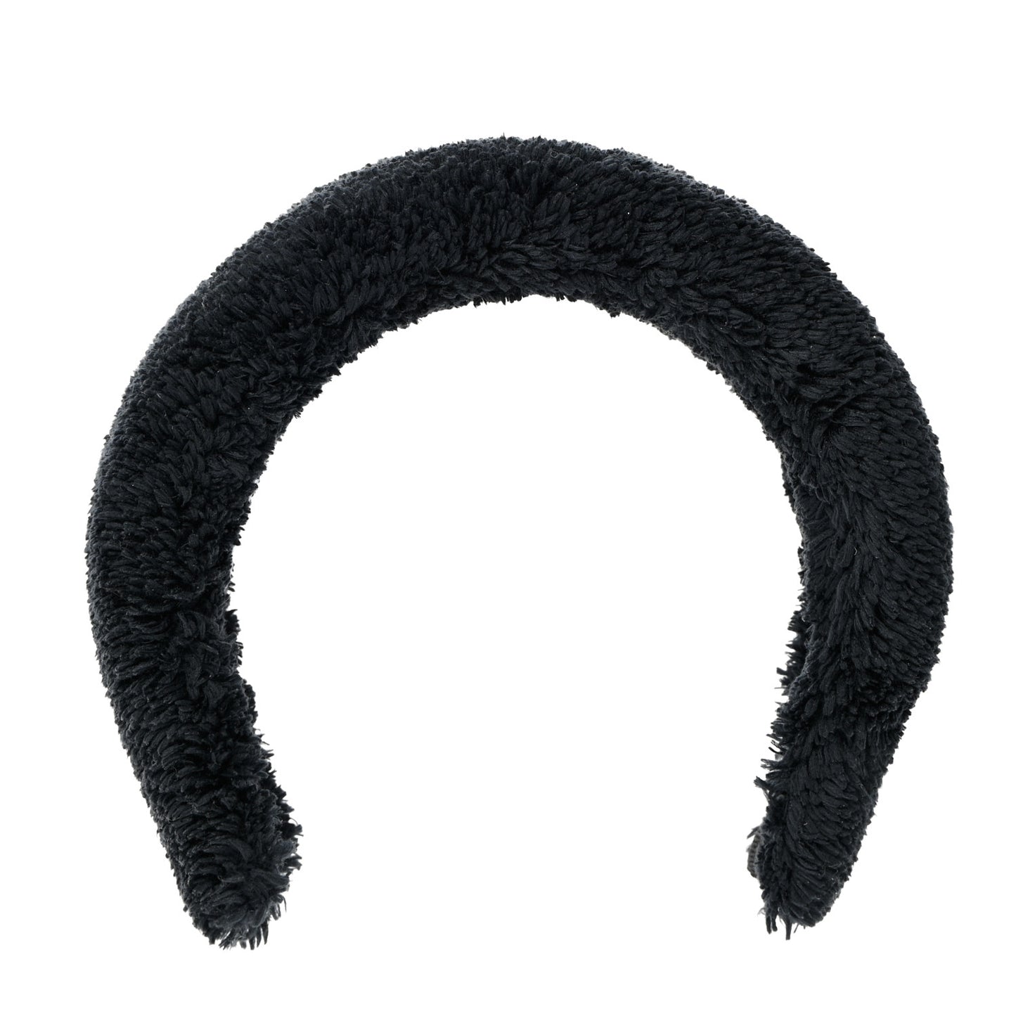 Terrycloth Logo Headband Black White
