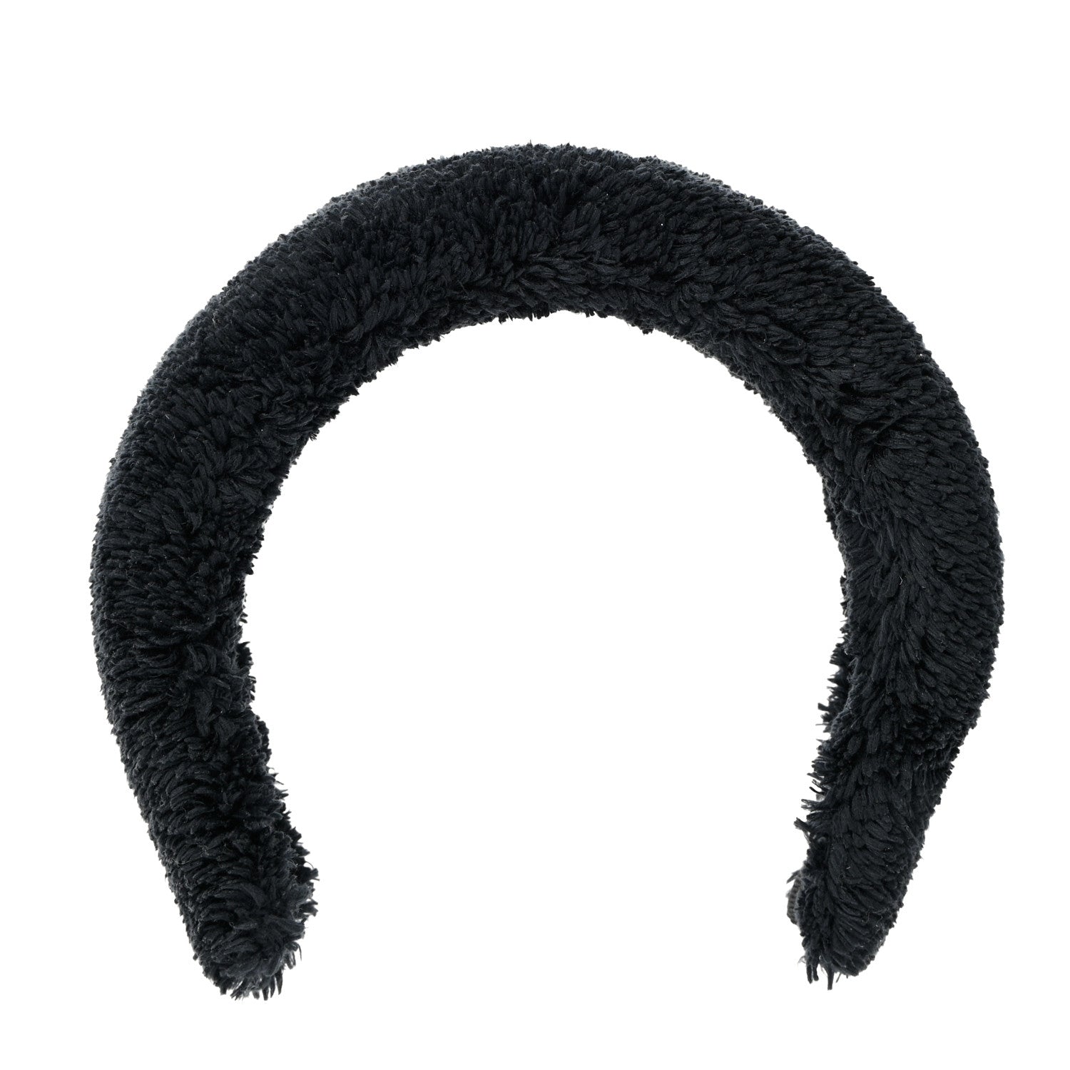 Prada Terrycloth Logo Headband Black White 1 of 7