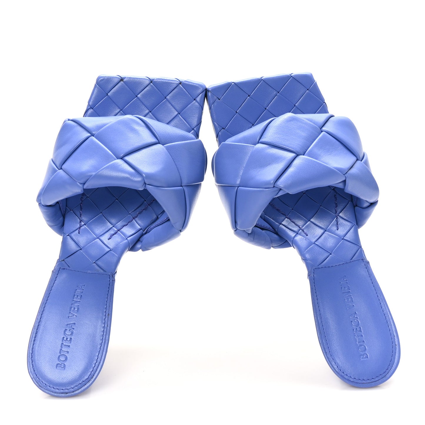 Nappa Maxi Intrecciato Lido 90mm Mule Sandals 35 Indigo