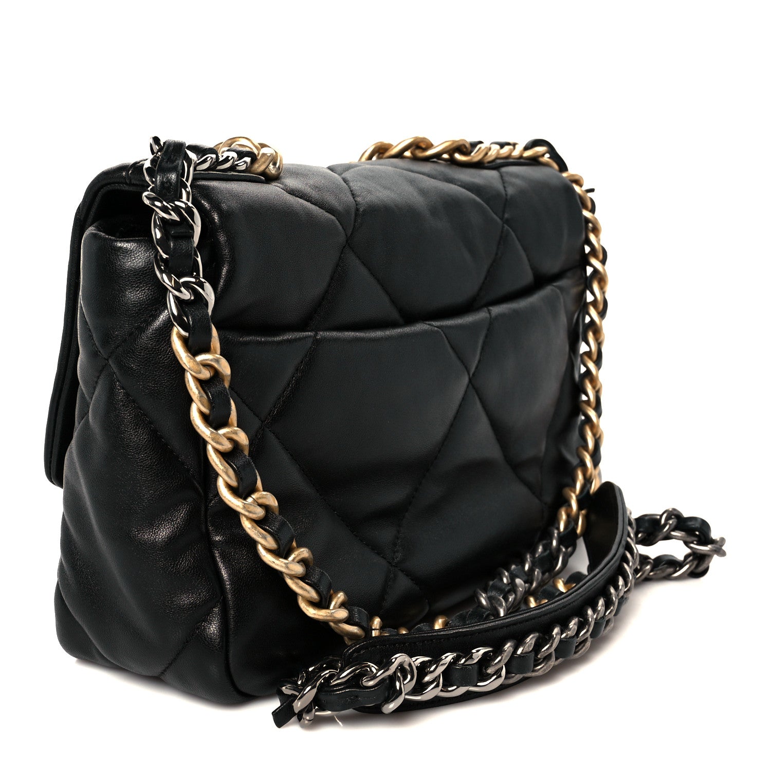 Chanel Goatskin Quilted Medium Chanel 19 Flap Black 3 of 10