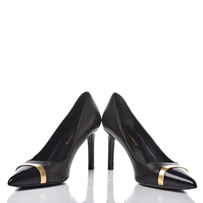 Saint Laurent Leather Classic Paris 80 Cap Toe Escarpin Pumps 34.5 Black 15 of 22