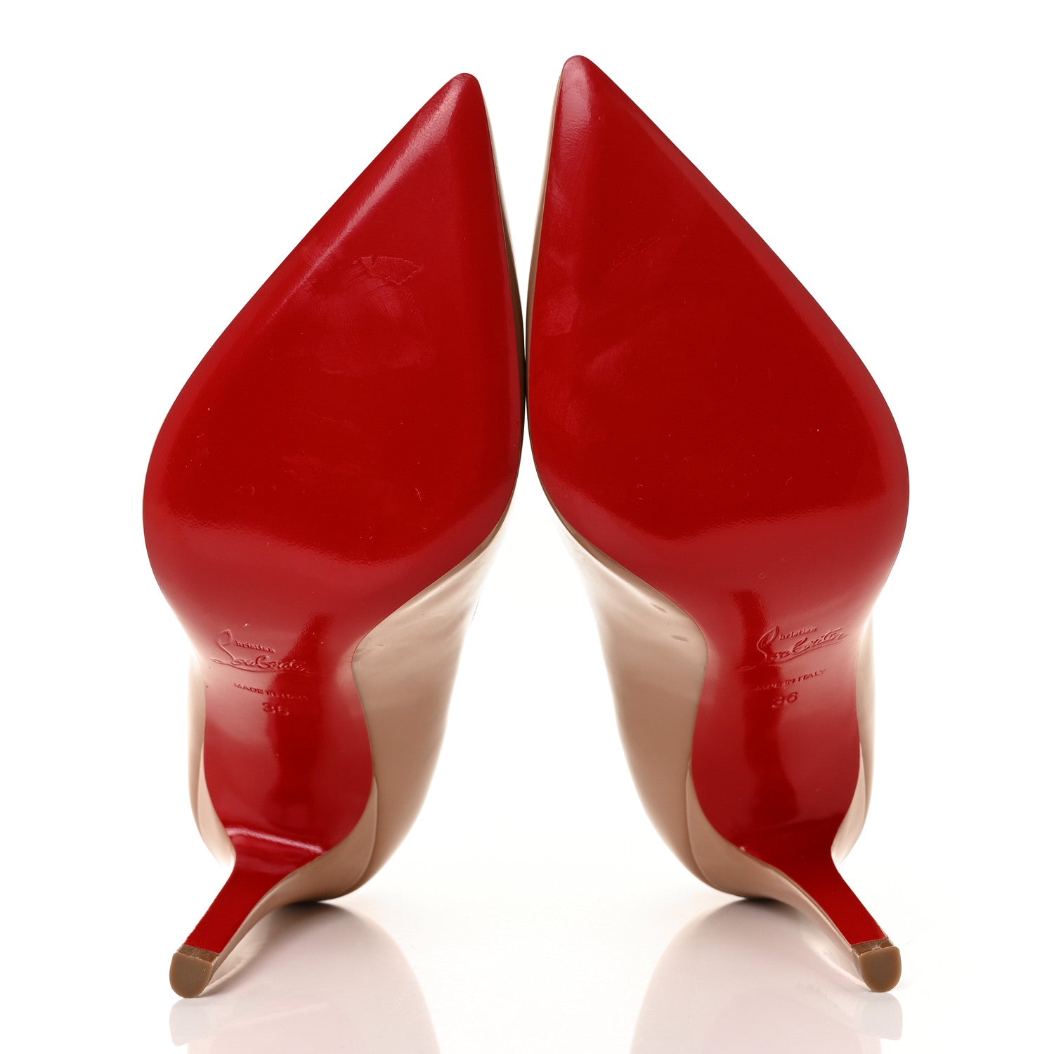 Christian Louboutin Patent Pigalle 100 Pumps 36 Nude 5 of 8