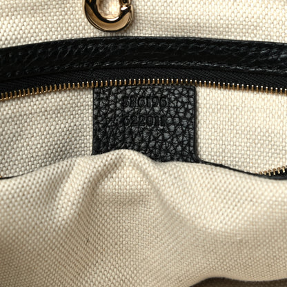 Gucci Pebbled Calfskin Medium Soho Chain Shoulder Bag Black 7 of 10