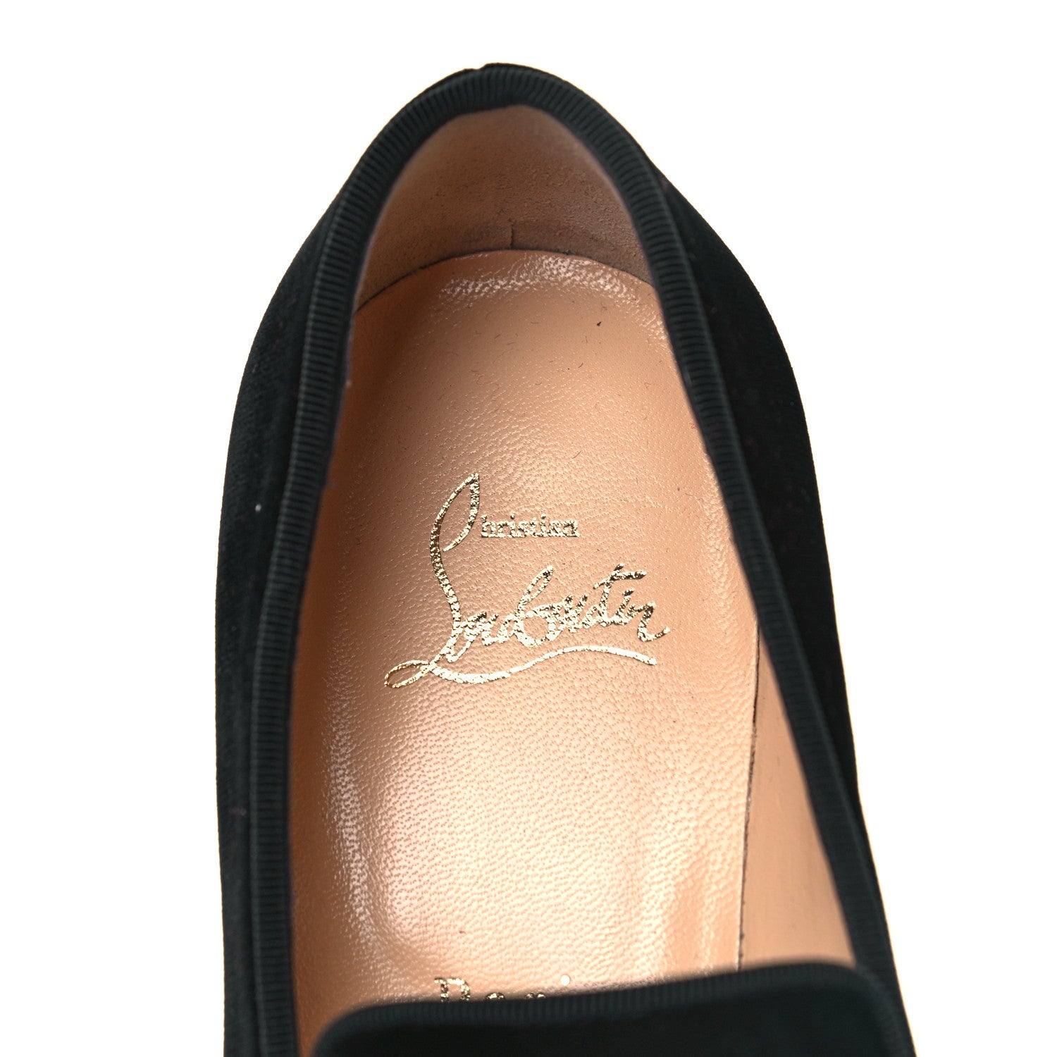 Christian Louboutin Velvet Perou Corazon Flats 36 Black 7 of 9