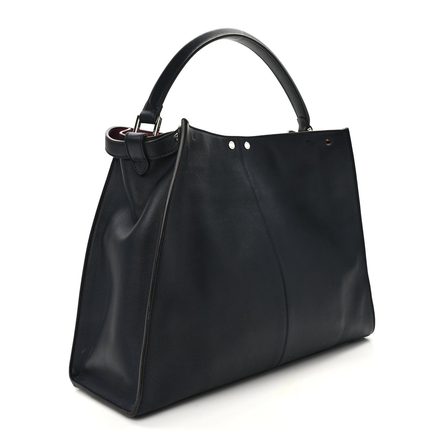 Fendi Vitello Seta Century Large Peekaboo X-Lite Black Notte Flamingo 3 of 16