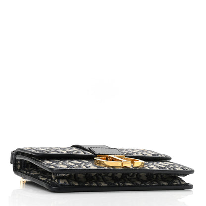 Christian Dior Oblique 30 Montaigne Flap Bag Blue 4 of 9