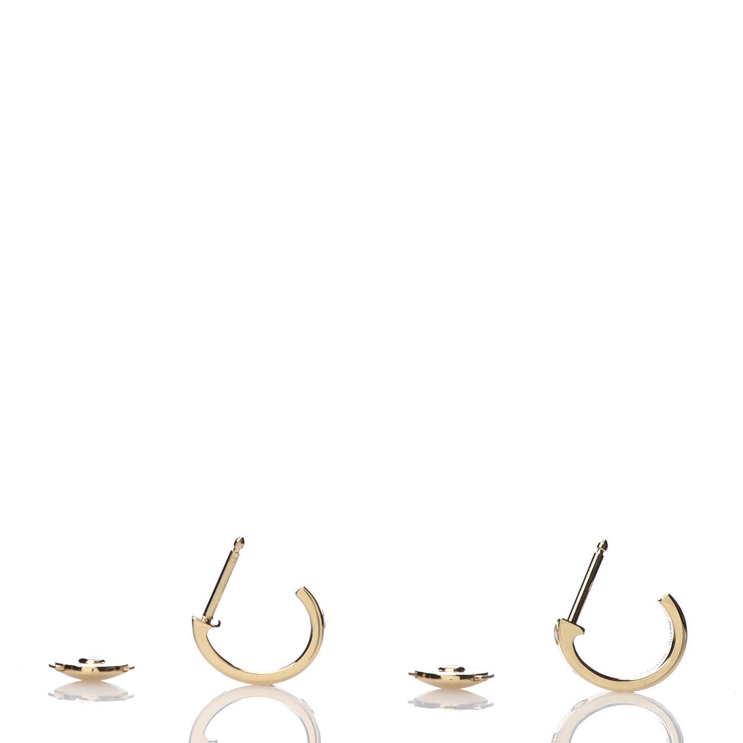 18K Yellow Gold Small LOVE Hoop Earrings