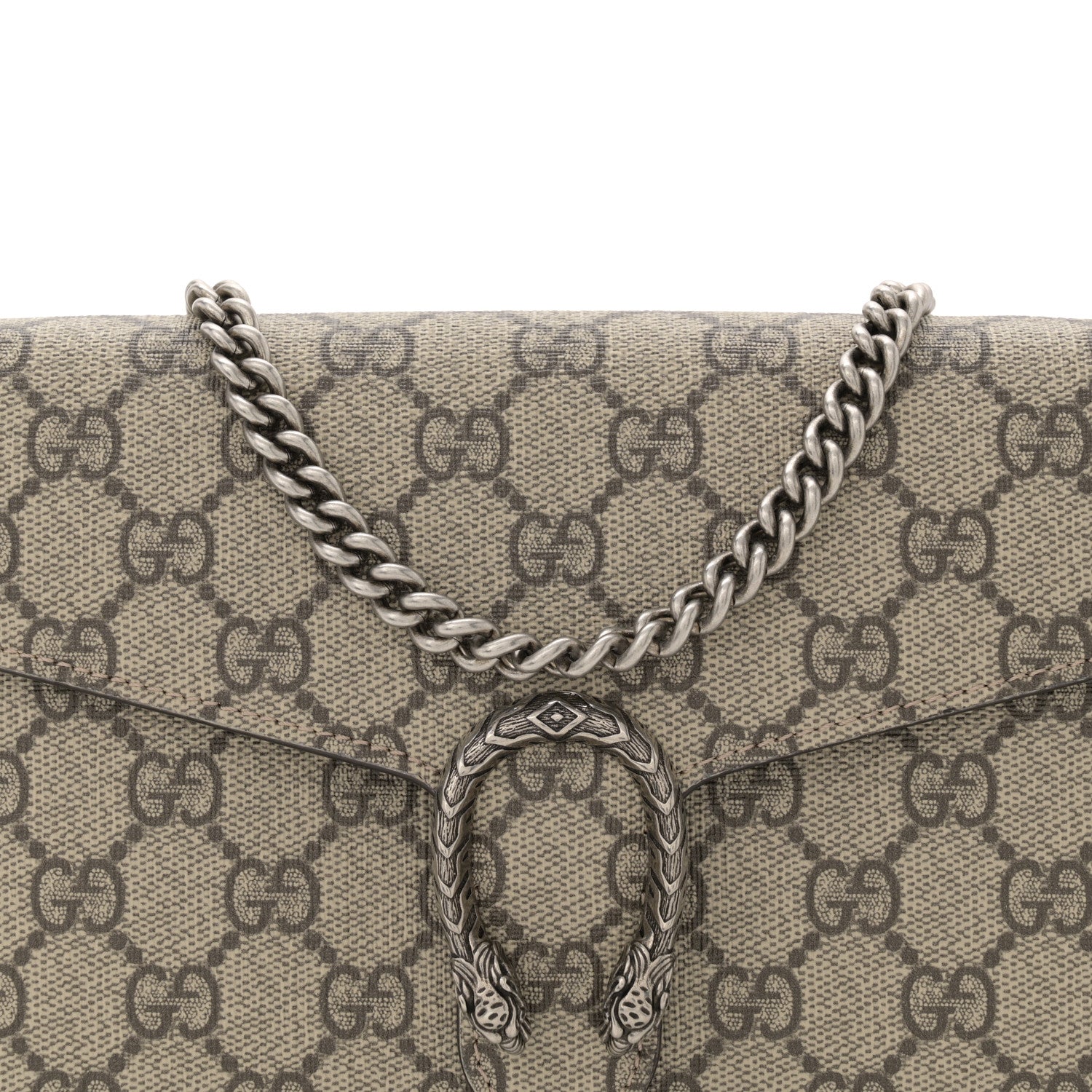 Gucci GG Supreme Monogram Mini Dionysus Chain Wallet Beige Taupe 9 of 13