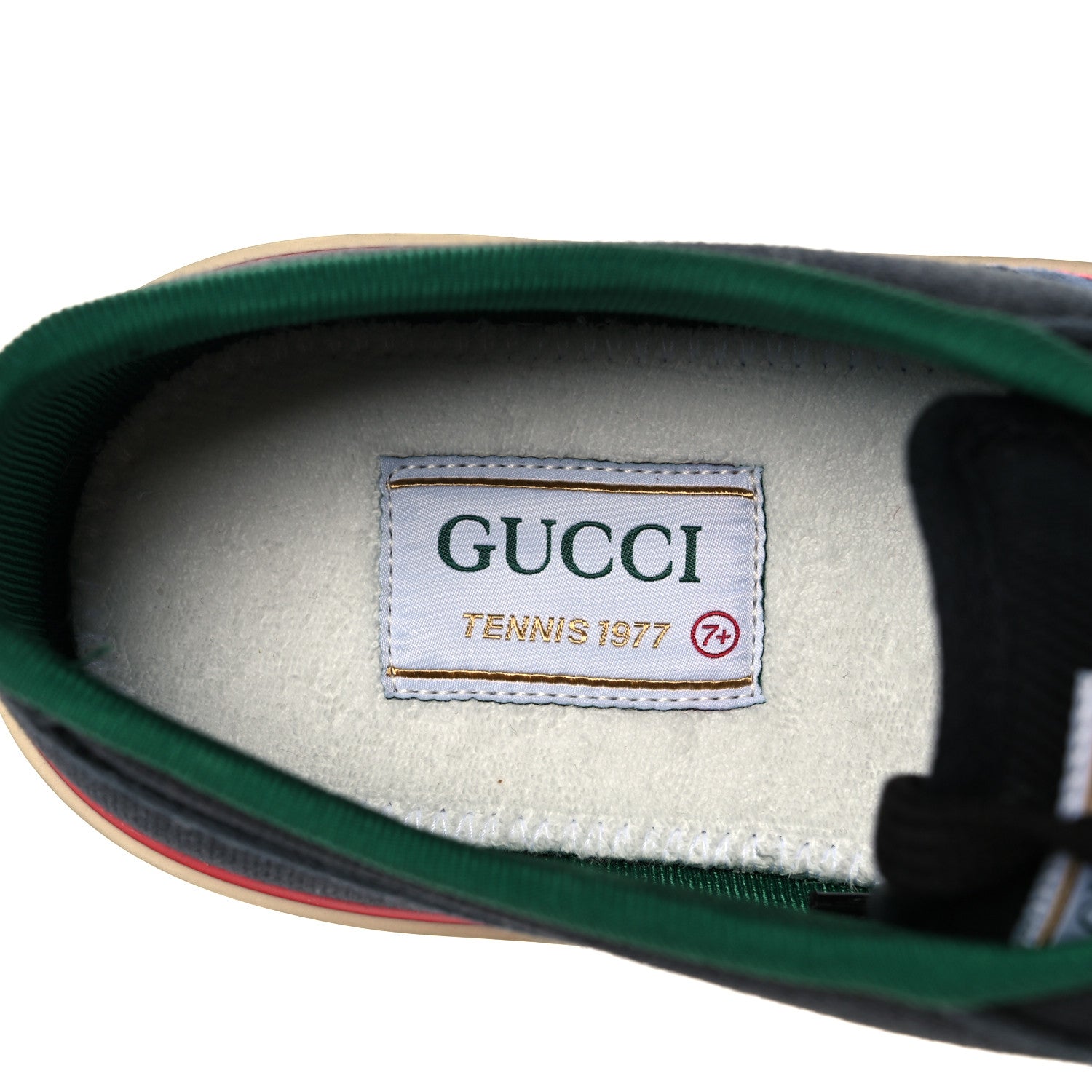 Gucci Canvas Web Mens 1977 Tennis Sneakers 7.5 Black 7 of 8