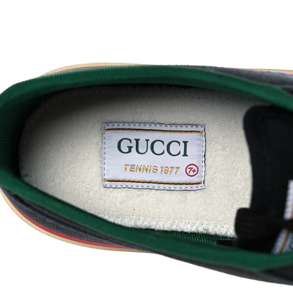 Gucci Canvas Web Mens 1977 Tennis Sneakers 7.5 Black 7 of 8
