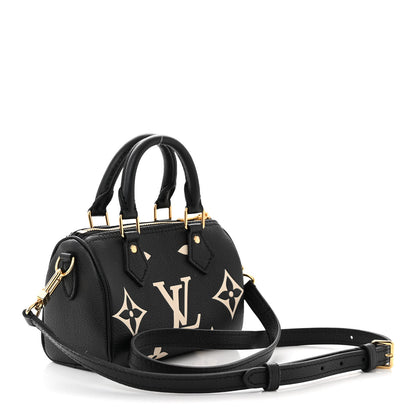Louis Vuitton Empreinte Monogram Giant Nano Speedy Black Beige 3 of 11