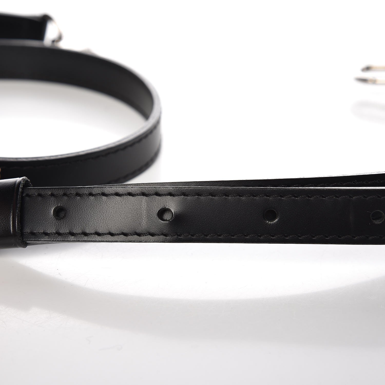 Louis Vuitton Calfskin 16mm Adjustable Shoulder Strap Black 3 of 4