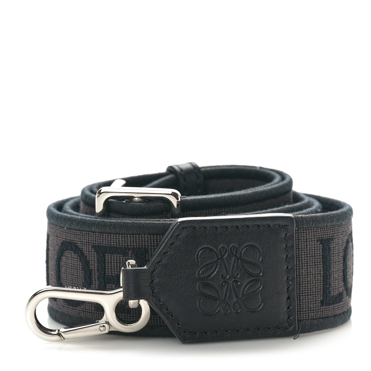 Loewe Calfskin Jacquard Anagram Strap Grey Black 1 of 4