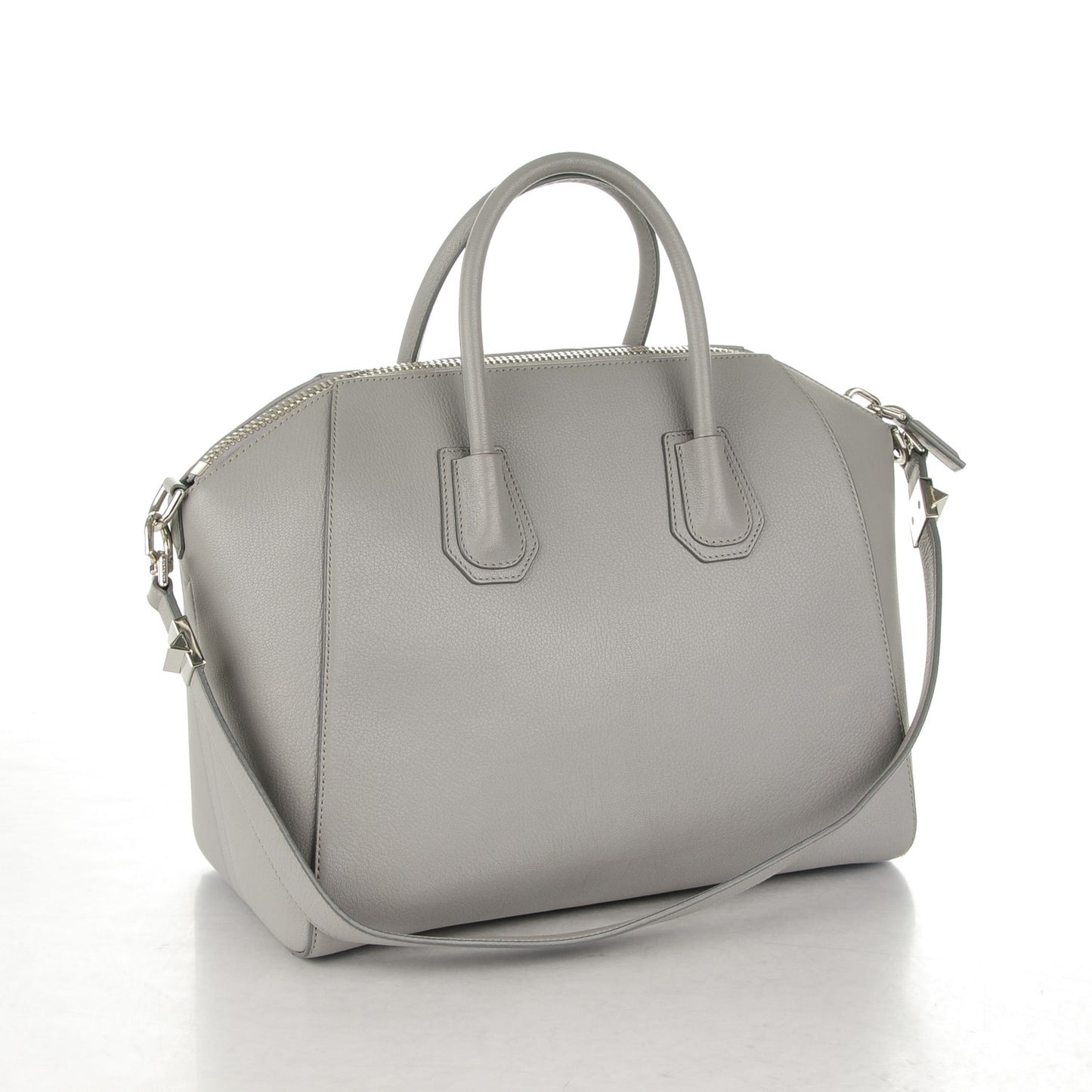 Sugar Goatskin Medium Antigona Pearl Grey