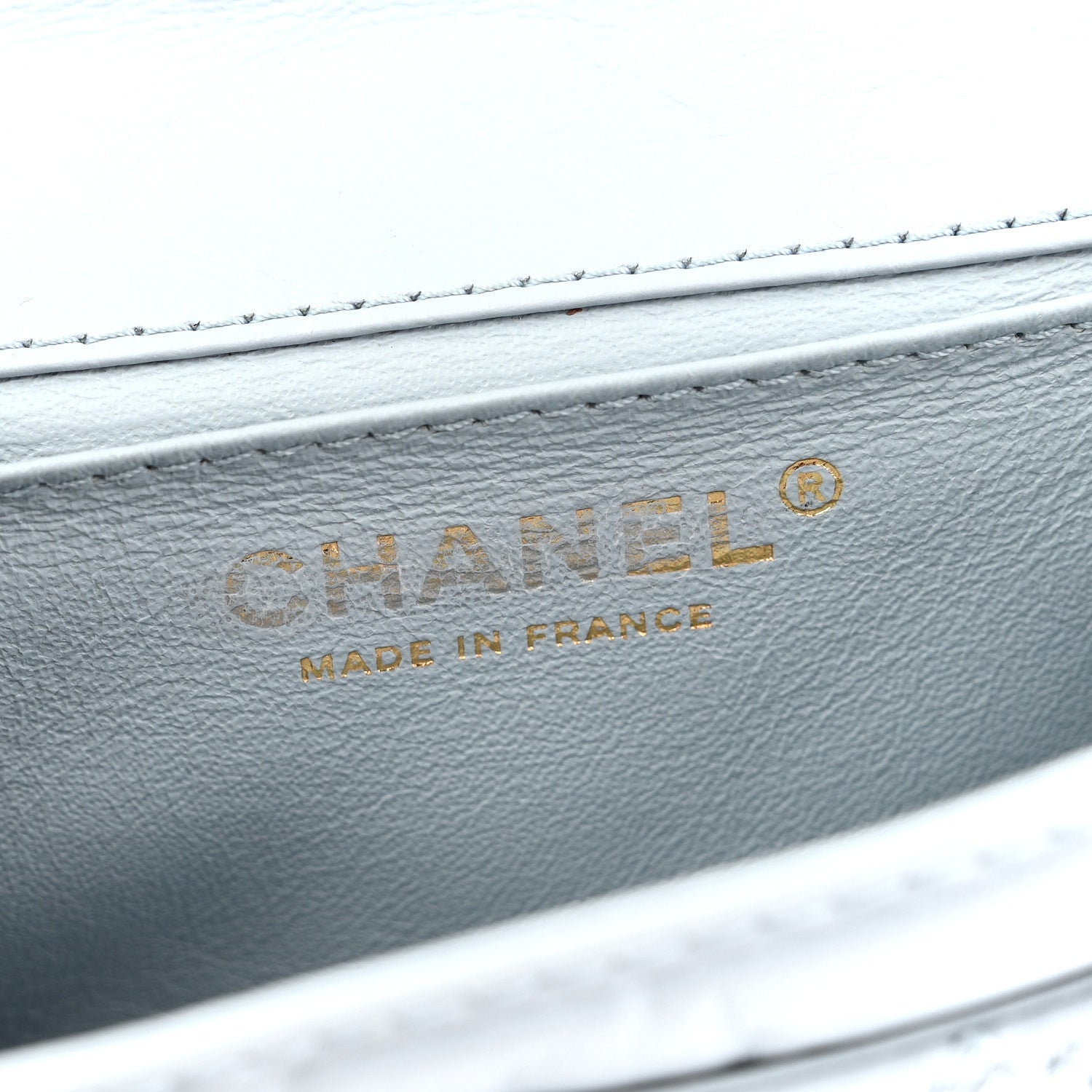 Chanel Aged Calfskin Quilted 2.55 Reissue Chain Waist Bag Light Blue 6 of 11
