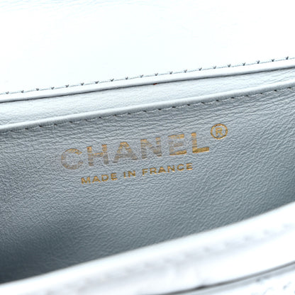 Chanel Aged Calfskin Quilted 2.55 Reissue Chain Waist Bag Light Blue 6 of 11