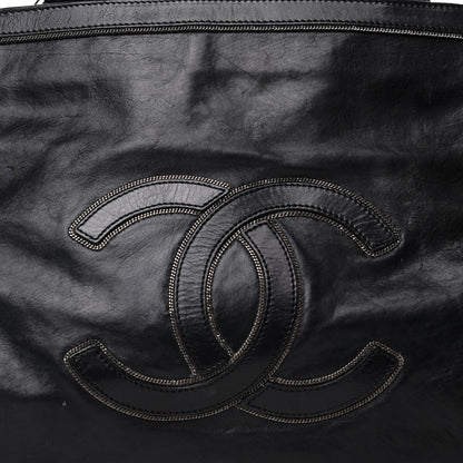 Chanel Lambskin East West Soho Shopper Black 8 of 11
