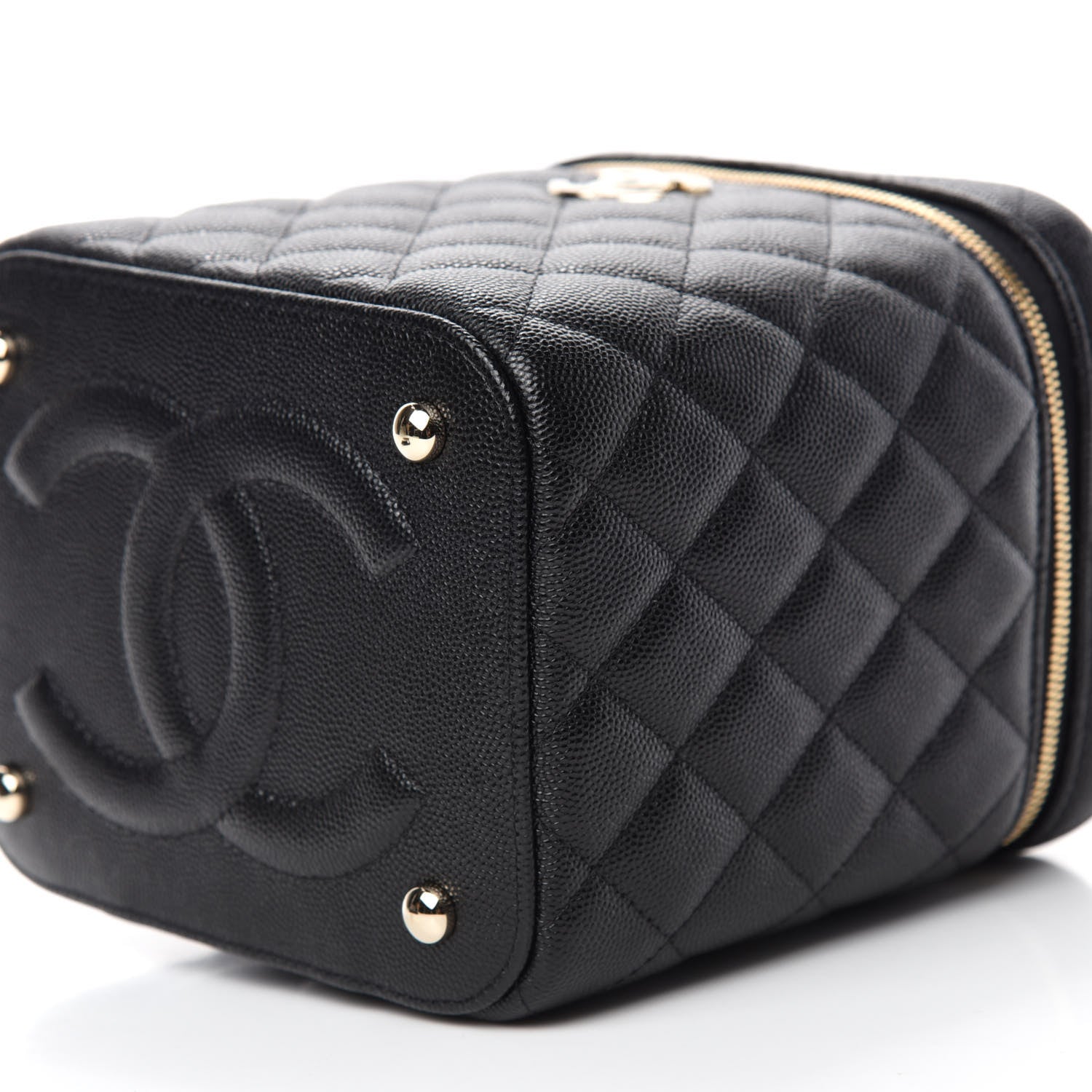 Chanel Caviar Quilted Small Vanity Case With Chain Black 7 of 10
