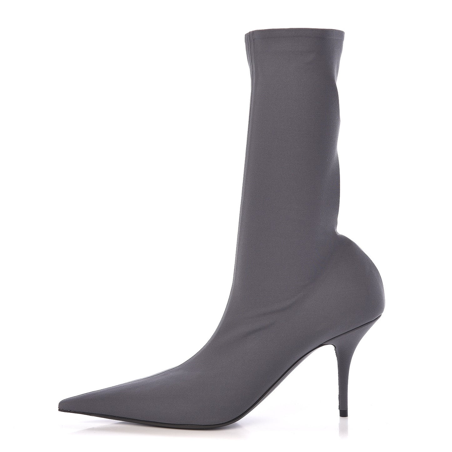Jersey Crepe Extreme Pointed Toe Knife Booties 41 Gris