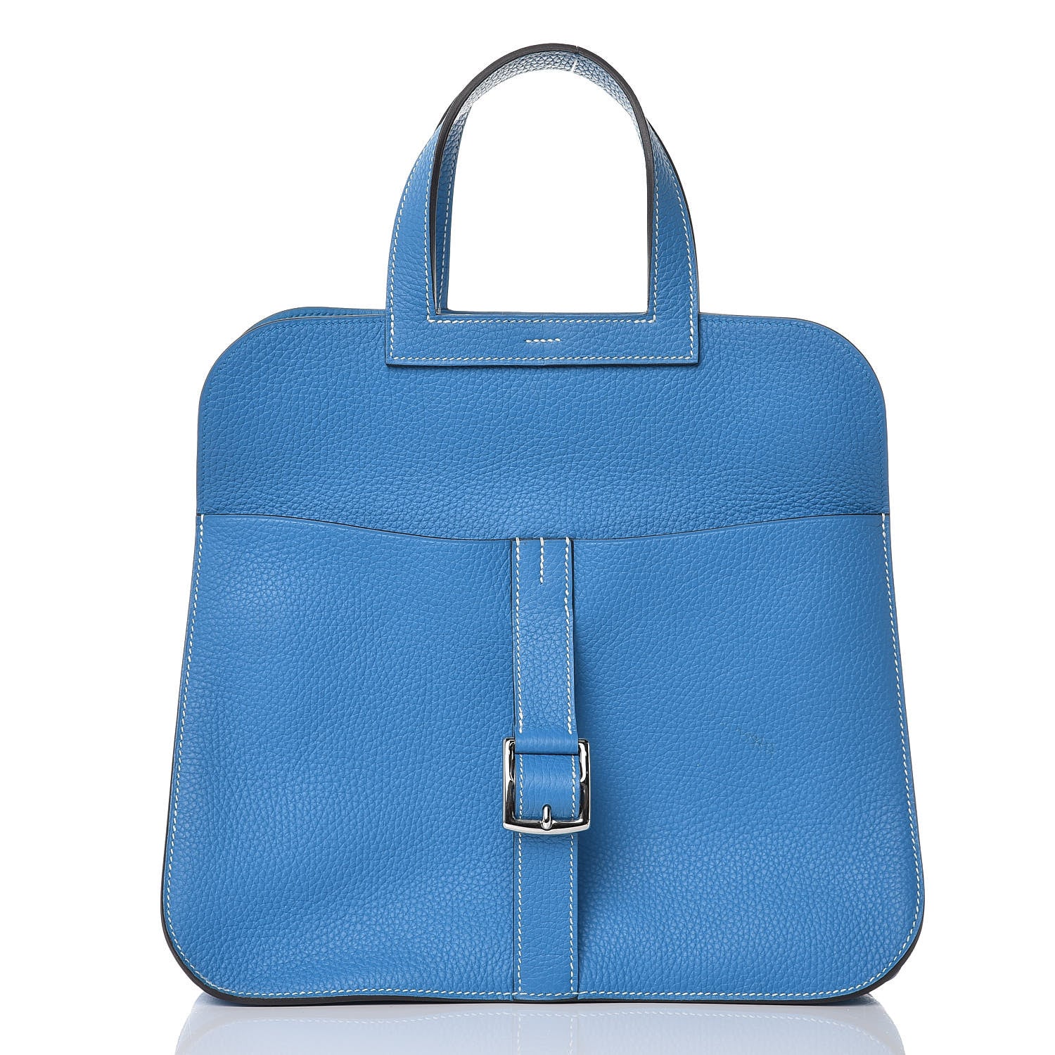 Hermes Taurillon Clemence Halzan 31 GM Bleu Zanzibar 356907
