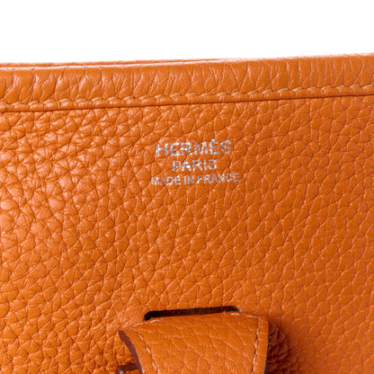 Hermes Taurillon Clemence Evelyne III PM Orange 6 of 12