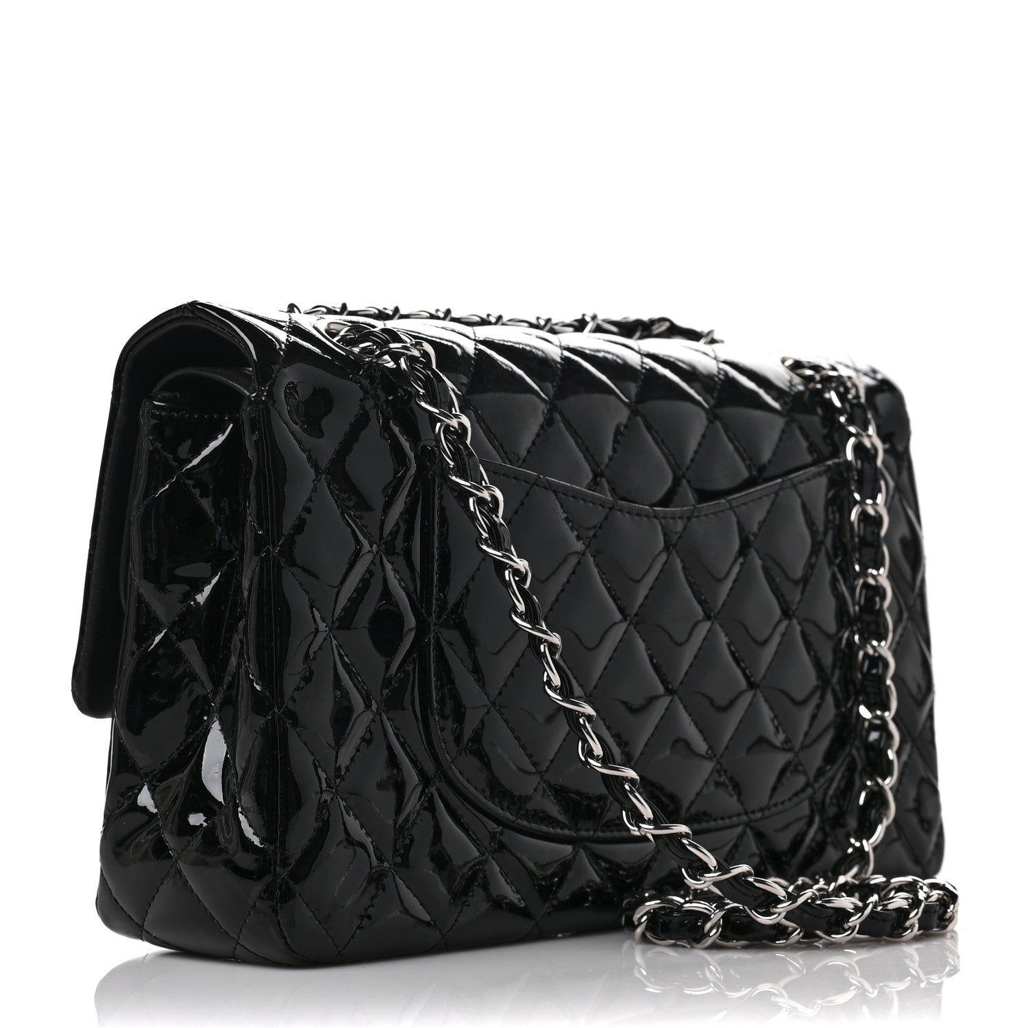 Chanel Patent Quilted Medium Double Flap Black 3 of 10