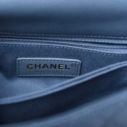 Chanel Caviar Quilted Mini Coco Handle Flap Blue 6 of 10
