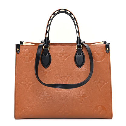 Louis Vuitton Empreinte Monogram Giant Wild At Heart Onthego MM Caramel 1 of 8