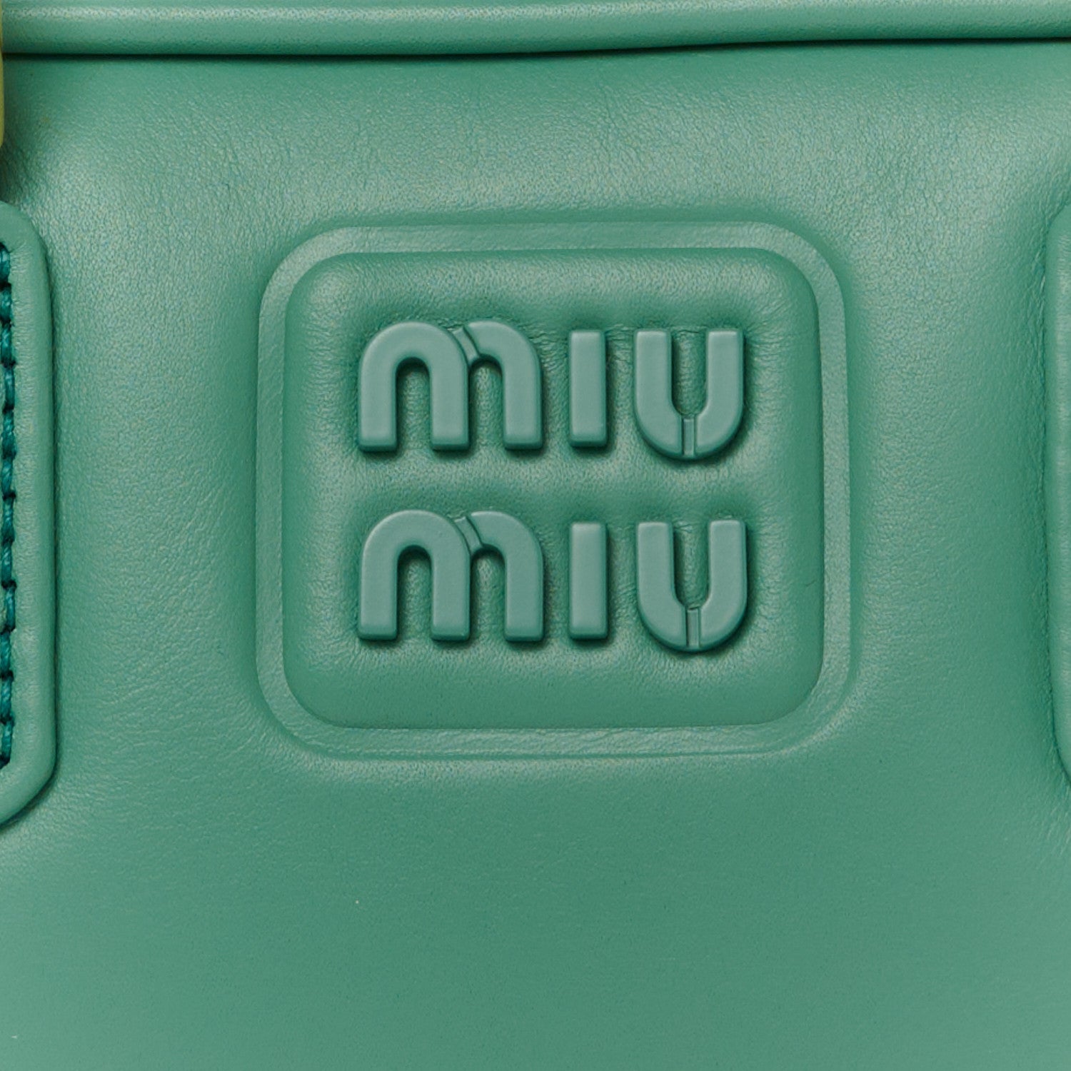 Miu Miu Calfskin Regular Arcadie Top Handle Bag Salvia 7 of 9