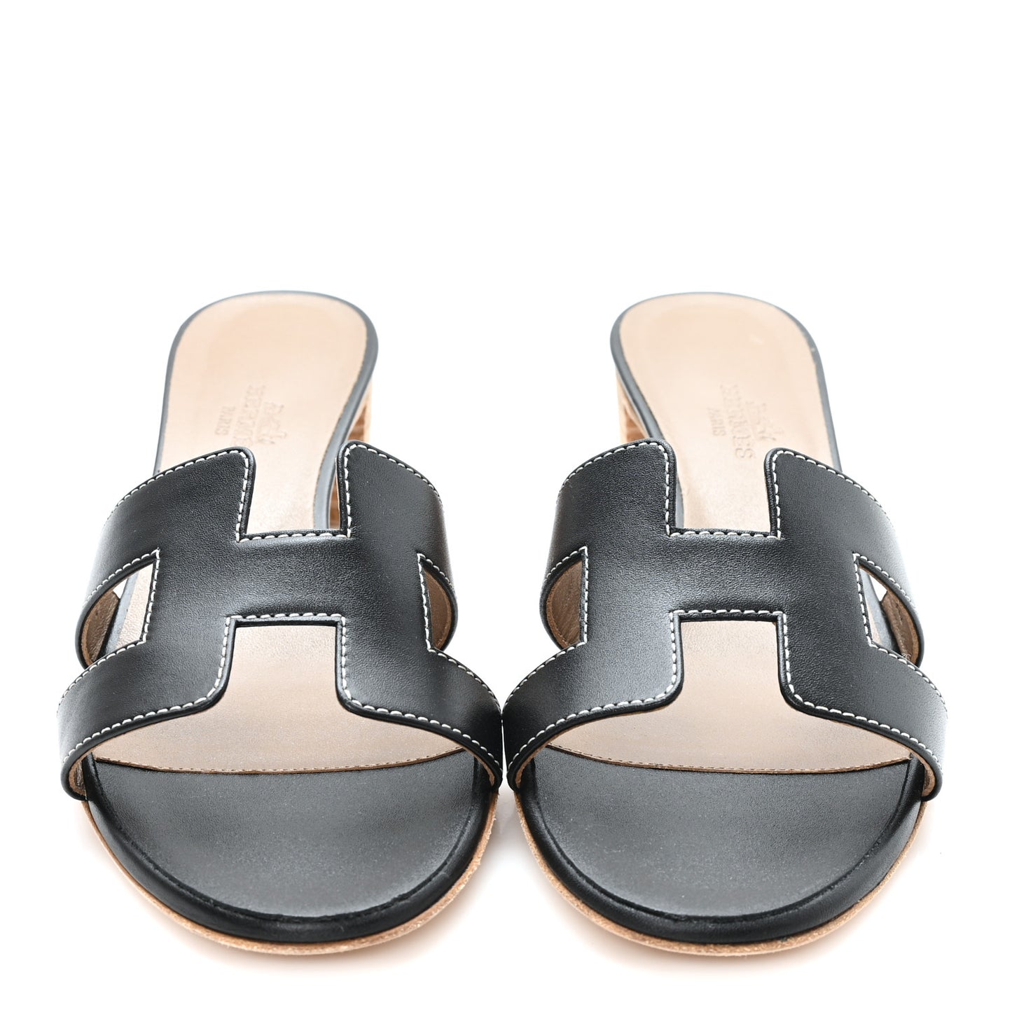 Calfskin Oasis Sandals 37.5 Black