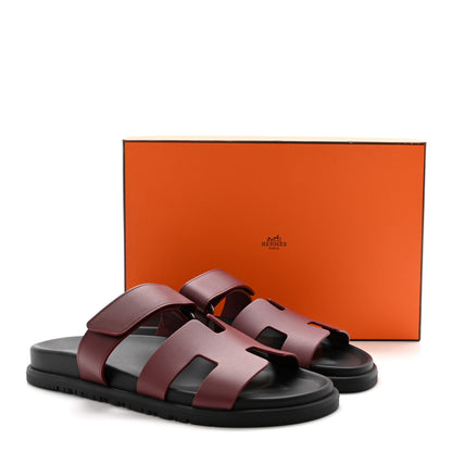 Hermes Calfskin Womens Chypre Sandals 40 Rouge H 10 of 10