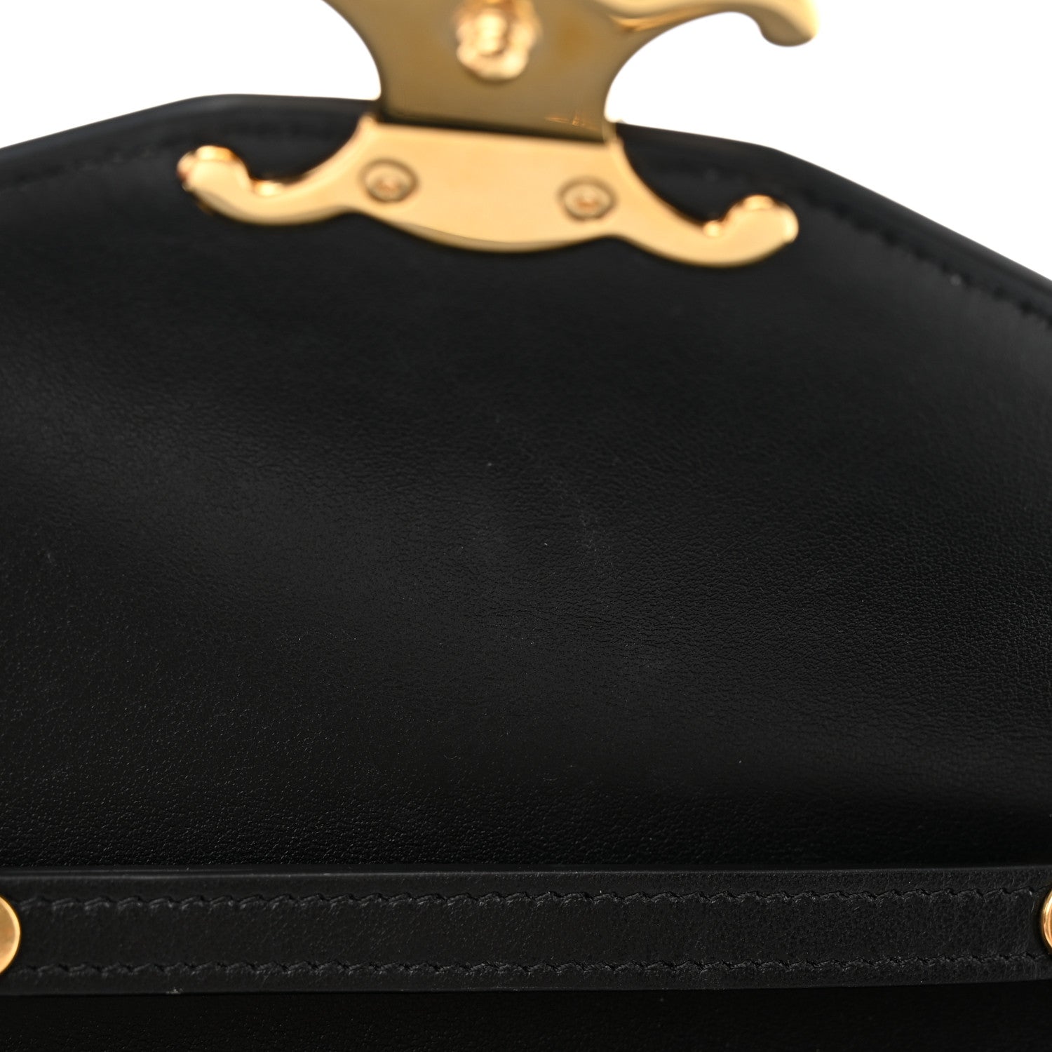 Celine Shiny Calfskin Triomphe Margo Wallet on Chain Black 13 of 20