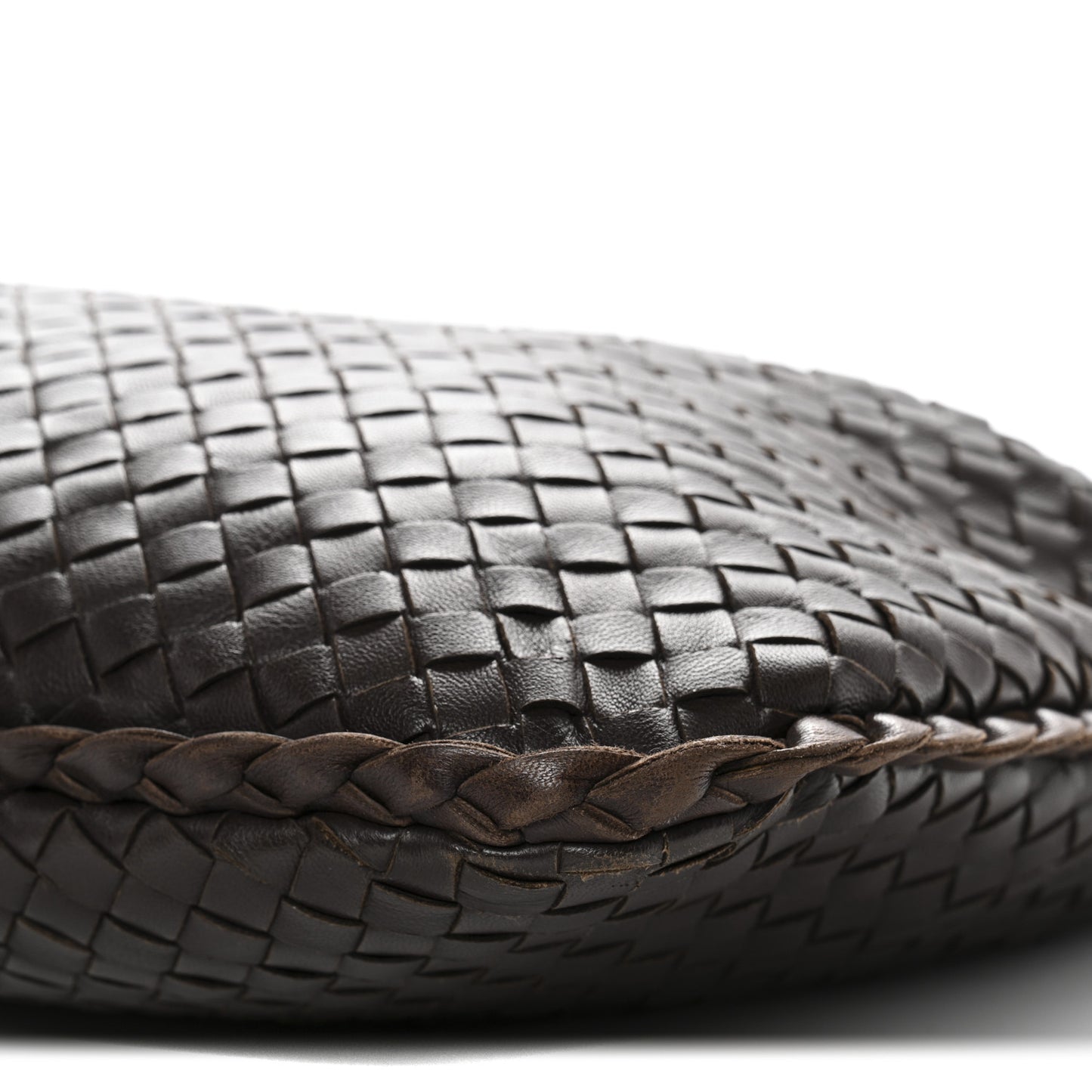 Nappa Intrecciato Medium Veneta Hobo Ebano